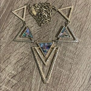 Triangle gemstone necklace